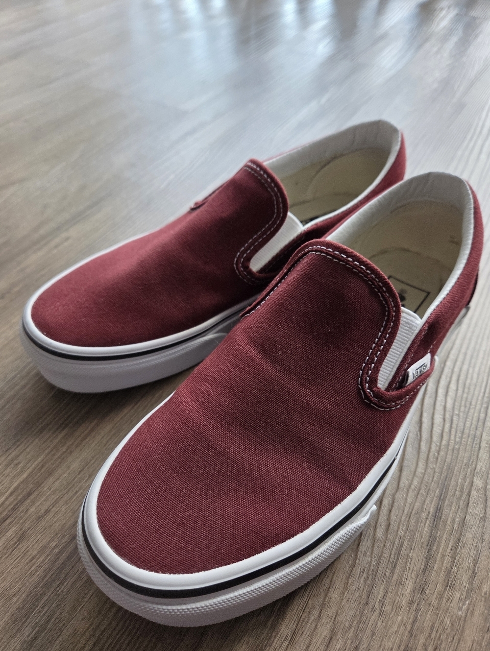 Vans Old Skool Maroon Slip-On Sneakers, Women's Size 6.5, Men's Size 5 - Picture 11 of 12